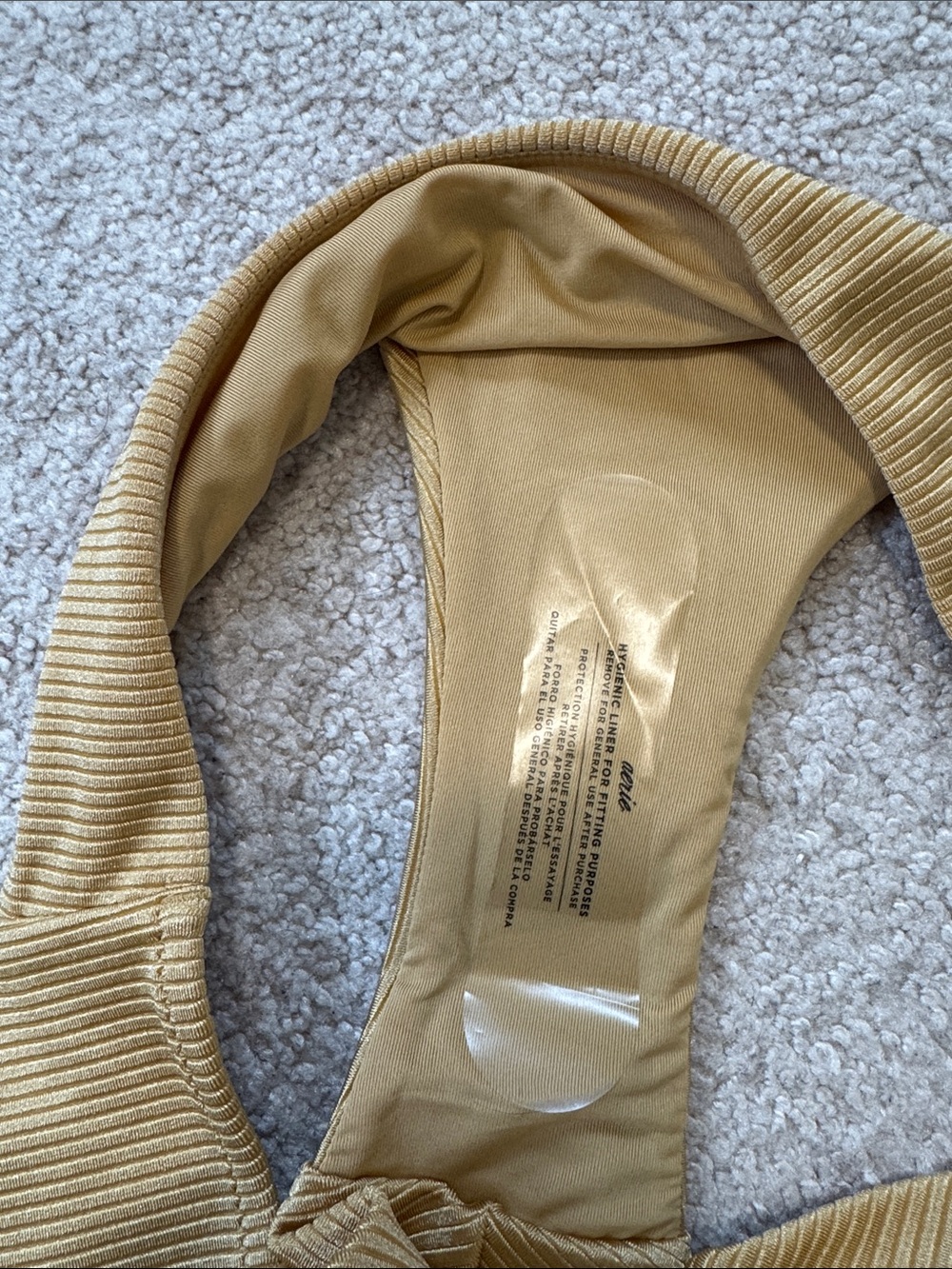 aerie sz M NWT Ribbed Gold Cheeky Bikini Medium NEW - Picture 8 of 10